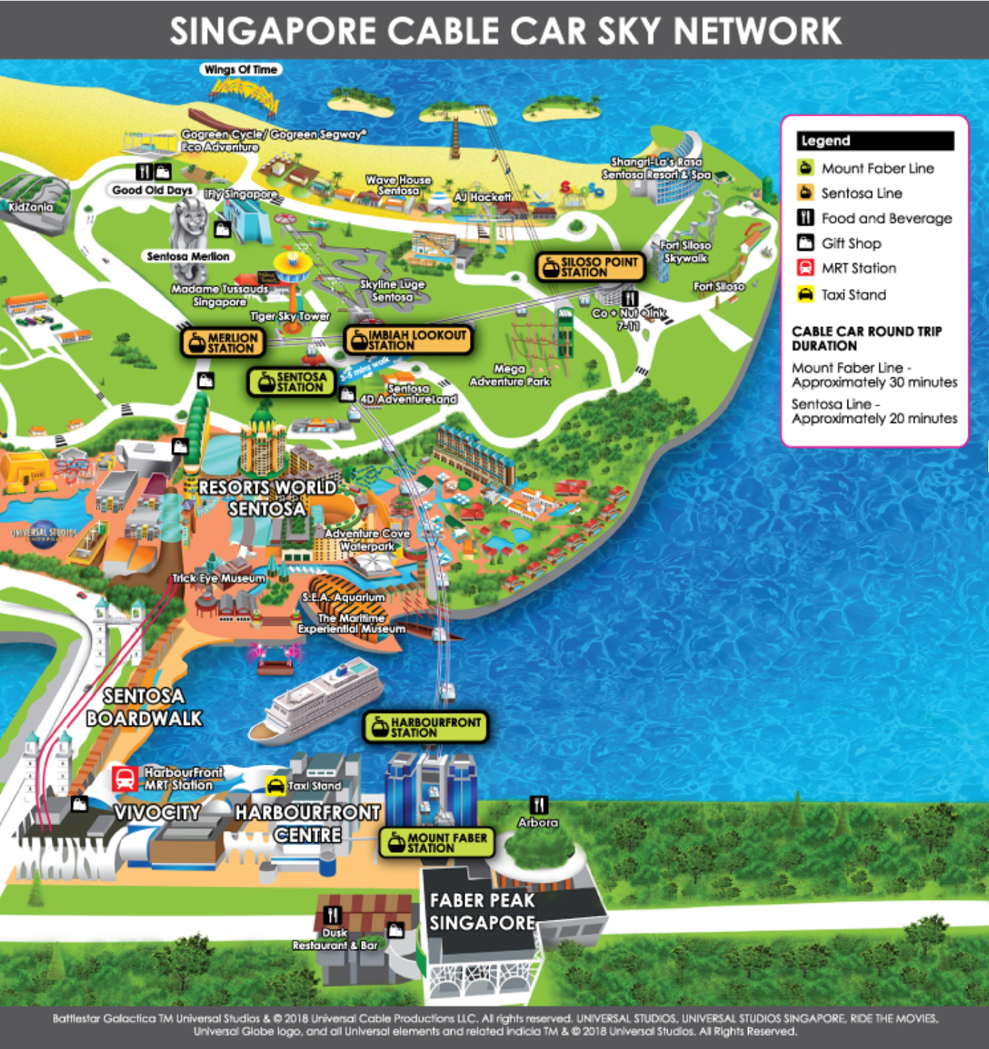 cable car map universal studio